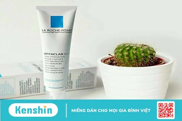 Kem trị mụn La Roche Posay Effaclar K+ có tác dụng ngăn ngừa tái phát mụn và điều trị các loại mụn nhỏ