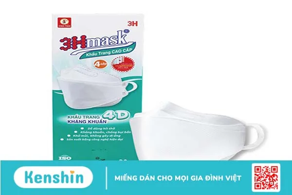 Khẩu trang y tế Vĩnh Tiến 4D 3Hmask đạt tiêu chuẩn chứng nhận quốc tế ISO.