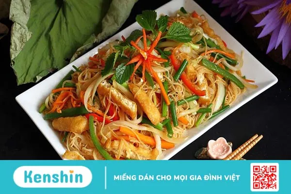 1 phần bún xào chay bao nhiêu calo?