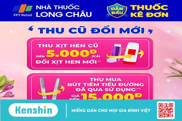 Thu cũ đổi mới bình hen suyễn và bút tiêm tiểu đường đã qua sử dụng tại nhà thuốc FPT Long Châu